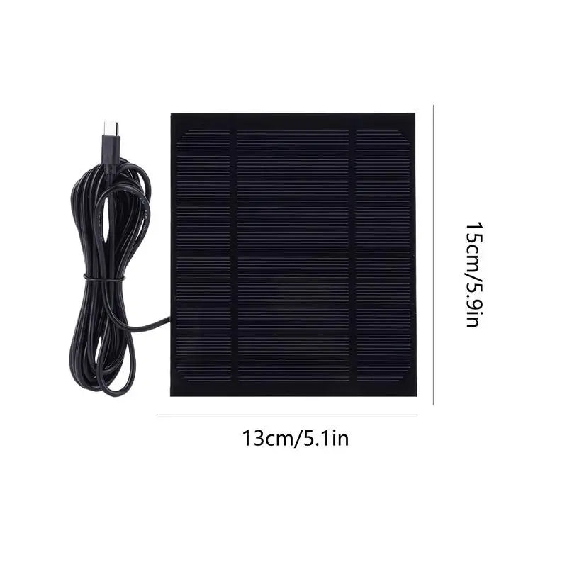 Cargador de Panel Solar 6W — USB y Tipo C, Multiusos y Portátil