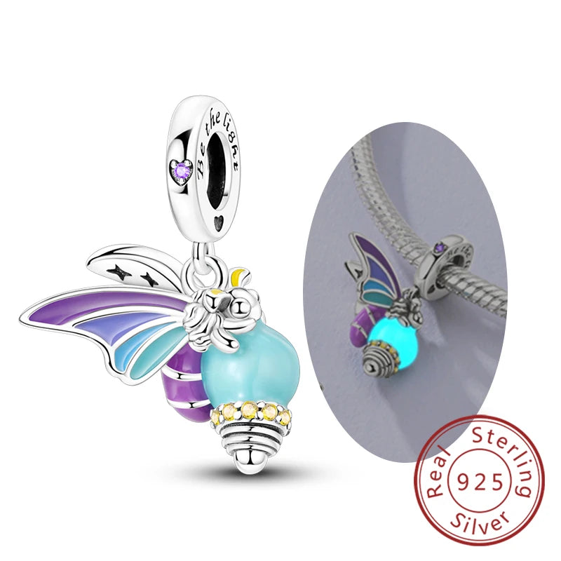 Colgante de Mariposa Luciérnaga en Plata 925