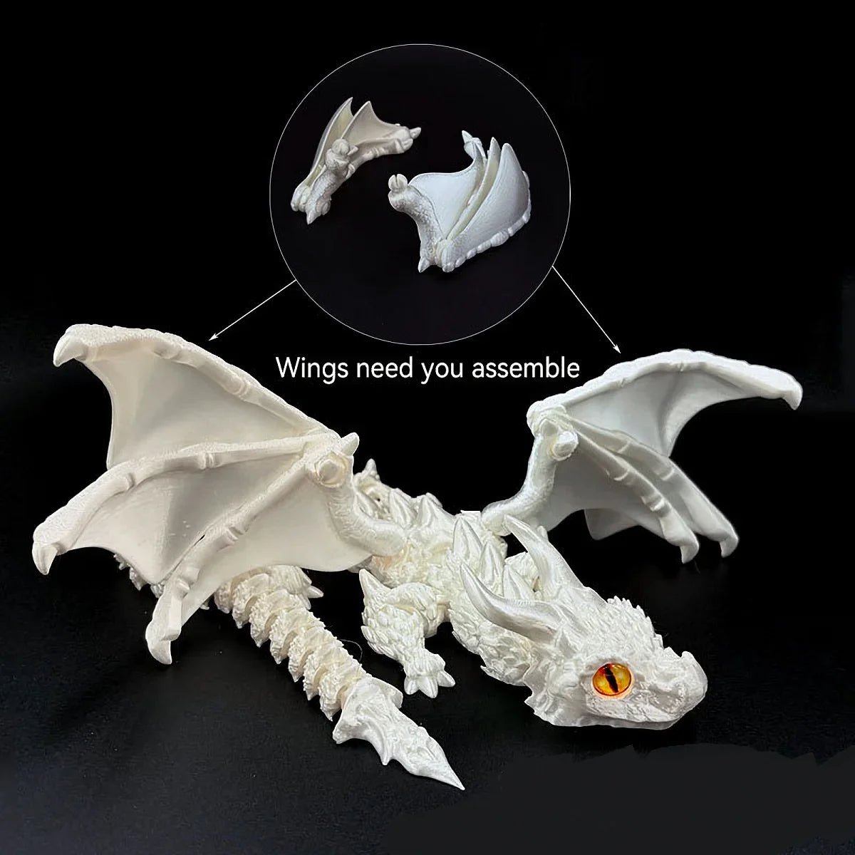 Figura de Dragón Alado Impresa en 3D