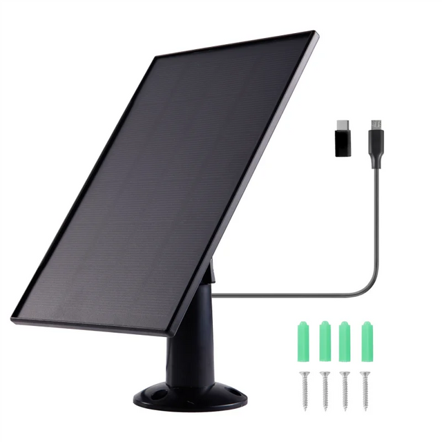 Cargador Solar Impermeable 10W — Micro USB y Tipo C con Cable 3 Metros