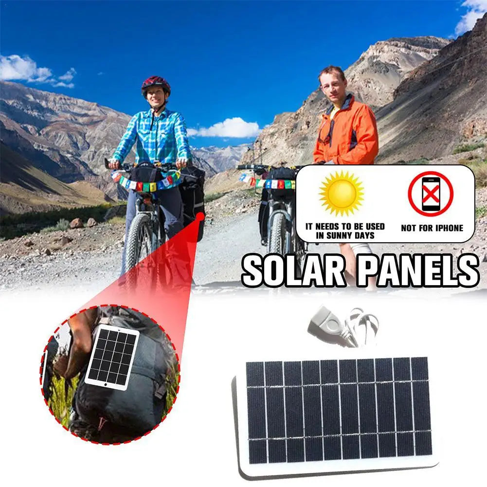 Cargador Solar USB Portátil 2W — Panel Solar 5V 400mA para Móviles