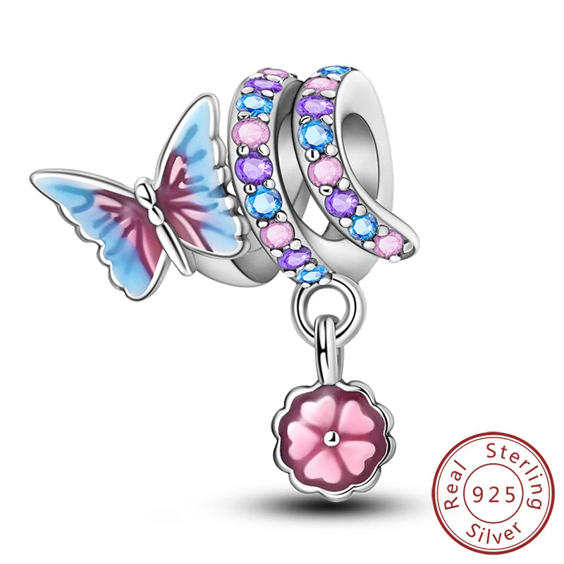 Colgante de Mariposa Luciérnaga en Plata 925