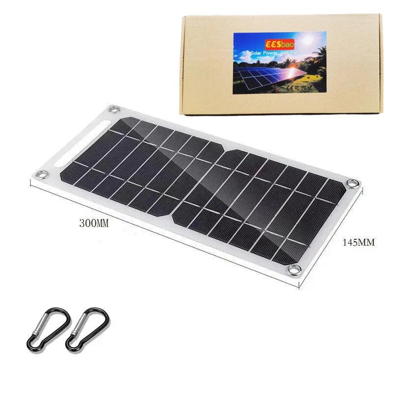 Panel Solar USB Portátil — 5W / 15W para Exteriores y Proyectos DIY