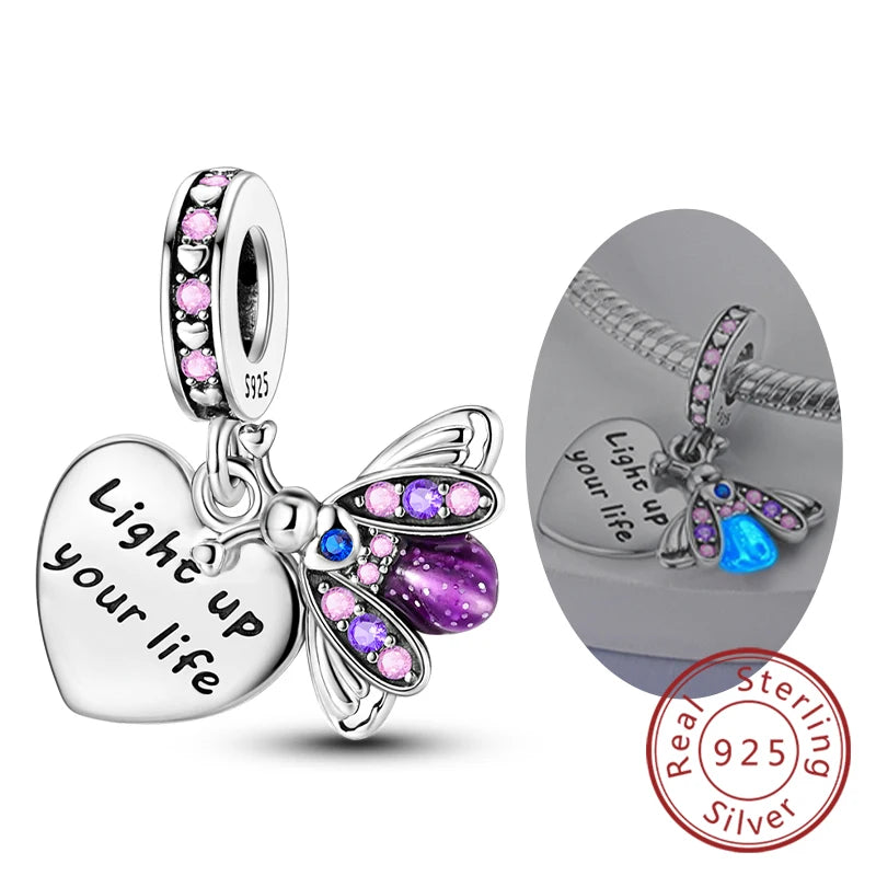 Colgante de Mariposa Luciérnaga en Plata 925