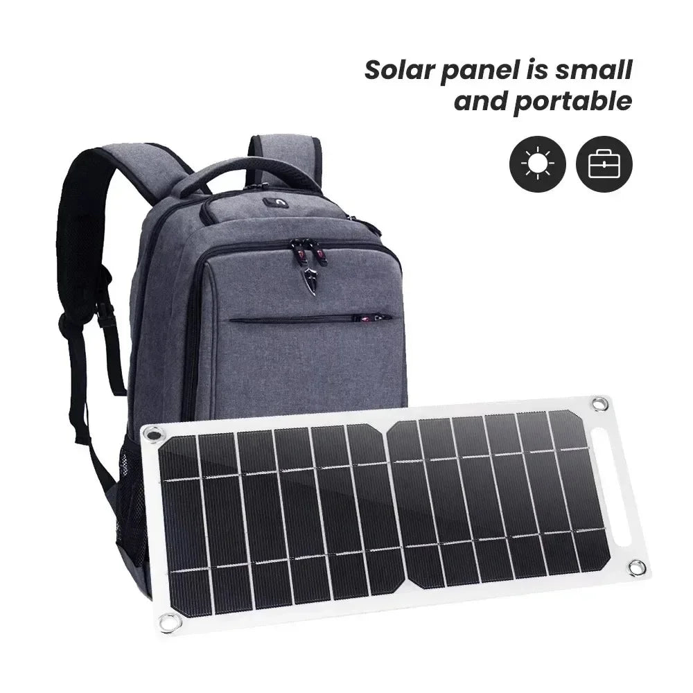 Cargador Solar USB de 6W, Panel portátil impermeable para acampar al aire libre, senderismo, carga del Banco de energía del teléfono móvil
