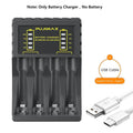 Cargador de Baterías AA/AAA 4 Ranuras con LED — USB-C Carga Rápida 🔋