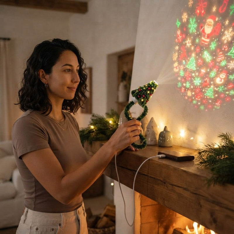 Lámpara Proyector Navidad LED